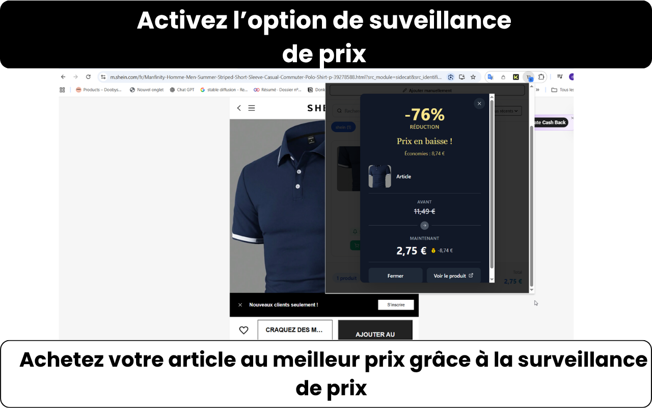 Interface d'activation surveillance Cleen